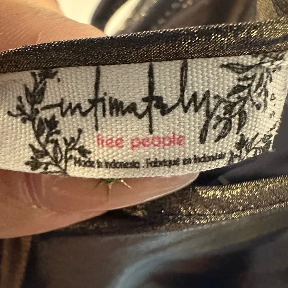 Free People Metallic Maxi Dress - Gold and Black - Picture 8 of 8